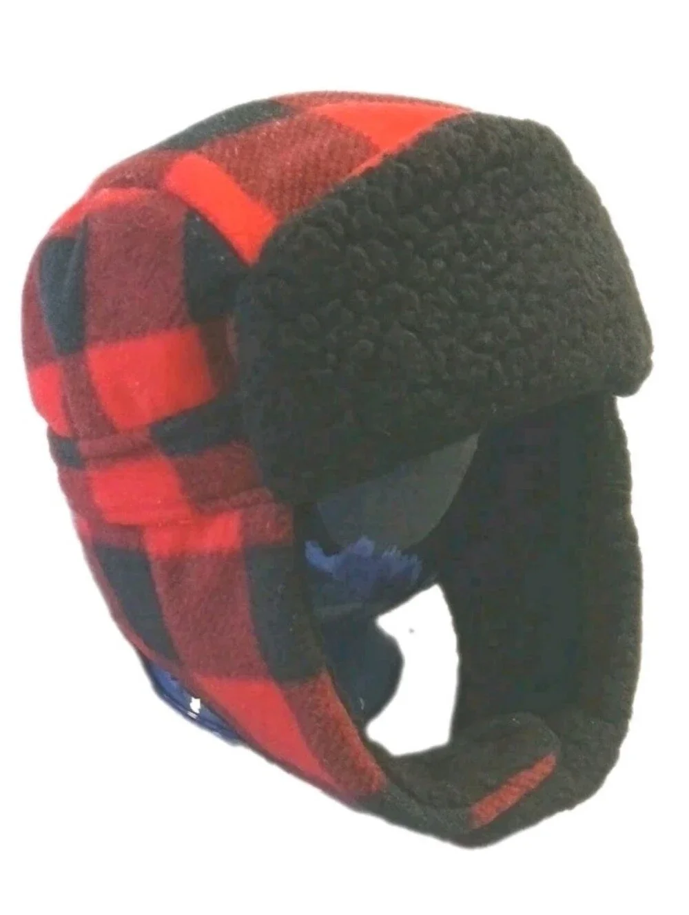 Baby Gap Size XS/S Bear Paw Mittens and Trapper Hat Bundle Red Black Brown Plush